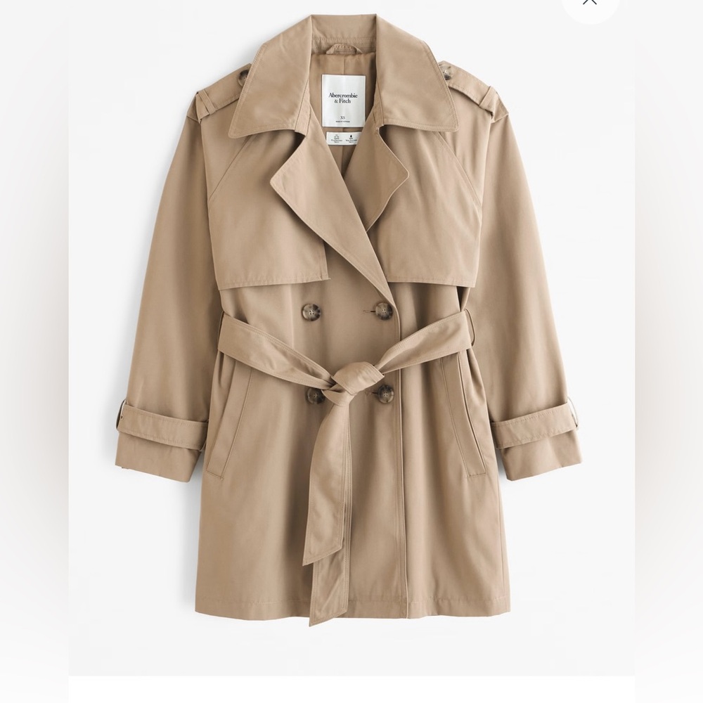 Abercrombie & Fitch mid Trench Coat sz Small